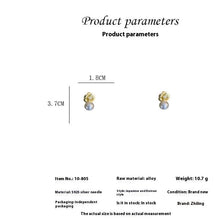 Load image into Gallery viewer, Sterling Silver Needle Rose Pearl Design Hong Kong Style Flower Stud Earrings