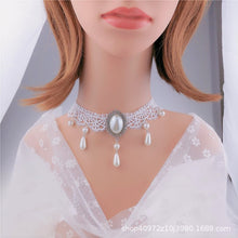 Load image into Gallery viewer, Personalized Multi-layer Crystal Lace Necklace Bone Chain