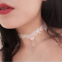 Load image into Gallery viewer, Personalized Multi-layer Crystal Lace Necklace Bone Chain